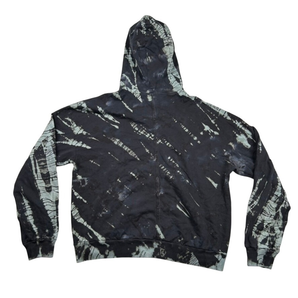 Michael Stars Hoodie Womens XL Full Zip Naomi Double Dye Midnight Blue Black - Picture 2 of 10